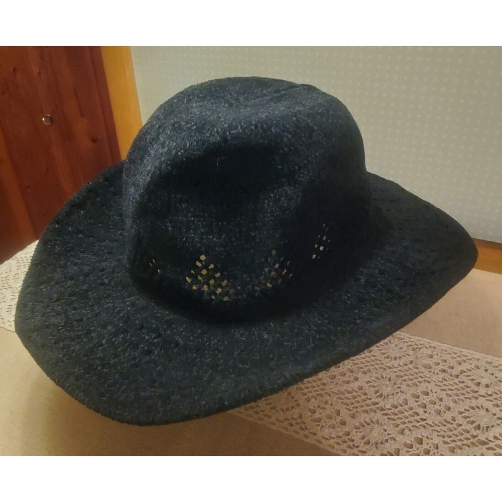 Four Buttons by San Diego Hat Co. 203936 Womens Hat Black BOHO Soft Wired Rim